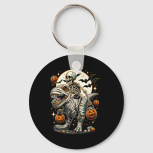 Skeleton Riding Mummy Dinosaur T Rex Kids Boys Men Key Ring
