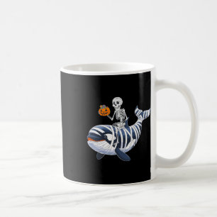 Skeleton Riding Mummy Orca Halloween Candy Whale Coffee Mug