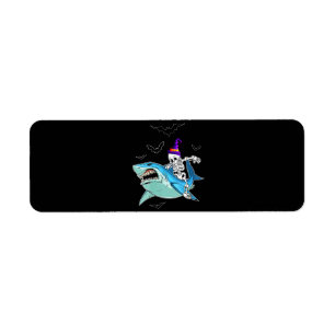 Skeleton Riding Shark Funny - Crazy Halloween Gift