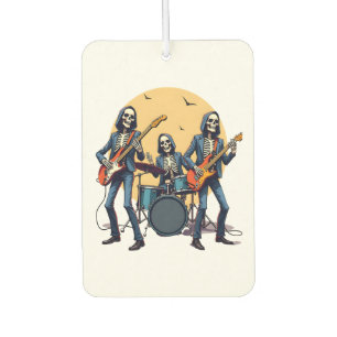 Skeleton Rock Band � Funny Halloween Shirt Car Air Freshener