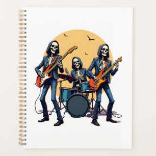 Skeleton Rock Band � Funny Halloween Shirt Planner
