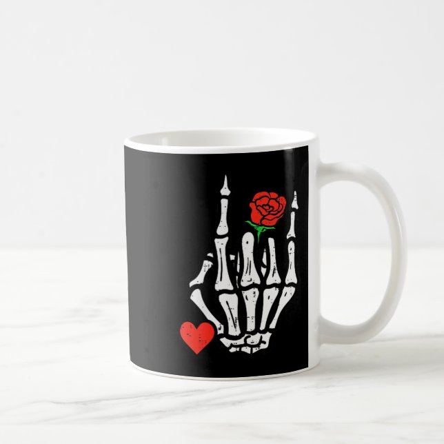 Skeleton Rock Band Punk Rocker Valentines Day Men  Coffee Mug (Right)