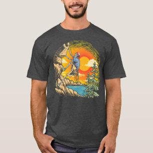 Skeleton Rock Climber Vintage Climbing & Boulderin T-Shirt