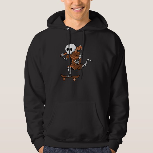 Skeleton Rock Hand Black History Month BLM Melanin Hoodie (Front)