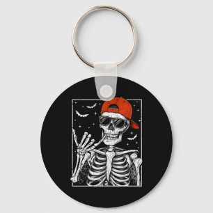 Skeleton Rock Hand Halloween Costume Cool Rock Mus Key Ring