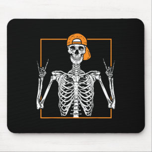 Skeleton Rock Hand Halloween Costume Cool Rock Mus Mouse Mat
