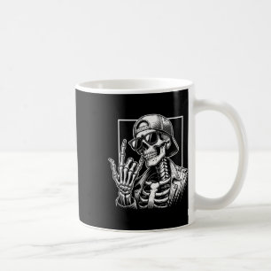 Skeleton Rock Hand Halloween Costume Rocker Cool R Coffee Mug