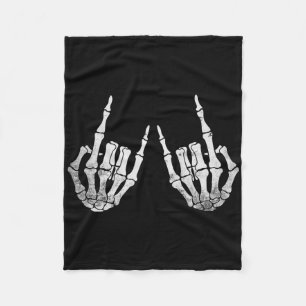 Skeleton Rock Hand Lazy Halloween Costume Cool Bon Fleece Blanket