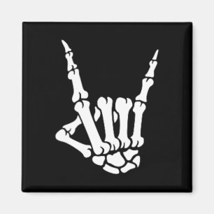 Skeleton Rock Hand Pocket Lazy Halloween Costume C Magnet