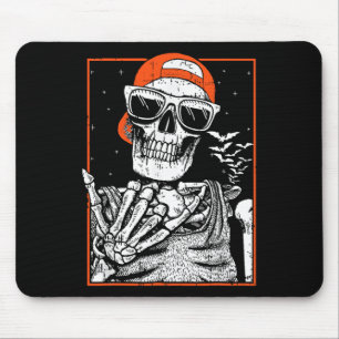 Skeleton Rocker Hand Halloween Costume Cool Music  Mouse Mat