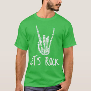 Skeleton Rocker Hand Punk Rock Music Men Boys Kids T-Shirt