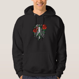 Skeleton Rose Gothic Death Graphic Hoodie