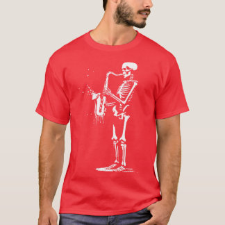 skeleton saxophone player T-Shirt