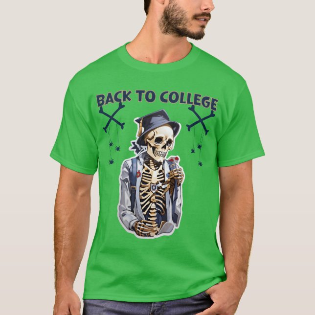 Skeleton Scholar friends T-Shirt (Front)