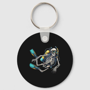 Skeleton Scu Diving Halloween Skeleton Scu Diver Key Ring