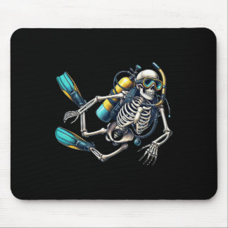 Skeleton Scu Diving Halloween Skeleton Scu Diver  Mouse Mat