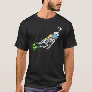 Skeleton Scuba Diving Halloween Diver T-Shirt