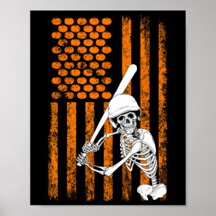 Skeleton Sell Player Fan Skeleton Halloween Sell Poster