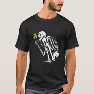 Skeleton Shamrock St Patricks Day C Leprechaun Hat T-Shirt