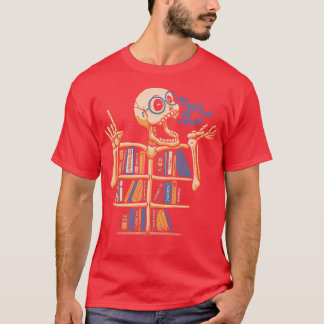 Skeleton ShBook Lover by Tobe Fonseca T-Shirt
