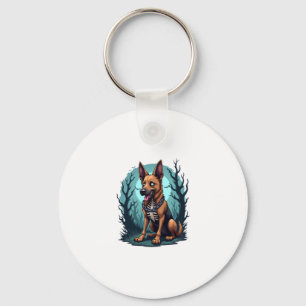 Skeleton Shepherd Dog Key Ring
