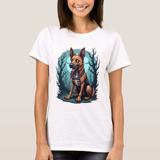 Skeleton Shepherd Dog T-Shirt (Front)