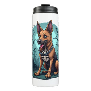 Skeleton Shepherd Dog Thermal Tumbler