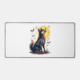 Skeleton Shiba Scream Desk Mat