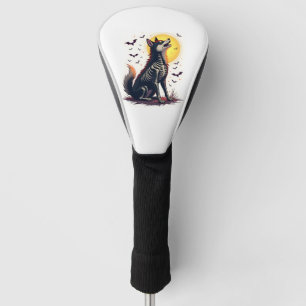 Skeleton Shiba Scream Golf Head Cover