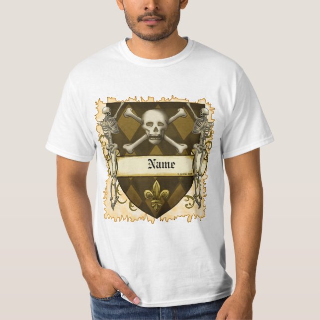 Skeleton Shield   T-Shirt (Front)