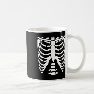 Skeleton Shirt Halloween Costume Rib Cage Anatomy Coffee Mug