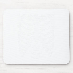 Skeleton Shirt Halloween Costume Rib Cage Anatomy  Mouse Mat