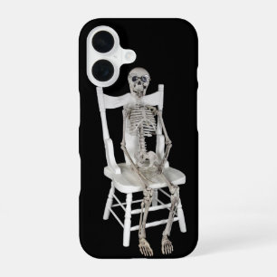 Skeleton Sitting On a Chair iPhone 16 Case