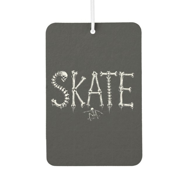 Skeleton Skate bones Car Air Freshener (Front)