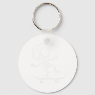 Skeleton Skateboard Halloween Costume Fun Skateboa Key Ring