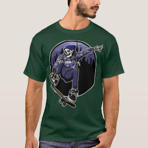 Skeleton Skateboard Skyline T 1 T-Shirt