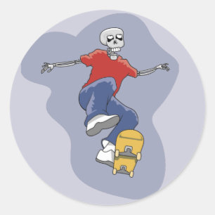 Skeleton Skateboarding stickers