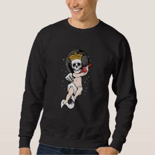 Skeleton Skull Angel Baby Sad Aesthetic Edgy Stree Sweatshirt