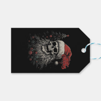Skeleton Skull Funny Merry Christmas Santa Matchin Gift Tags