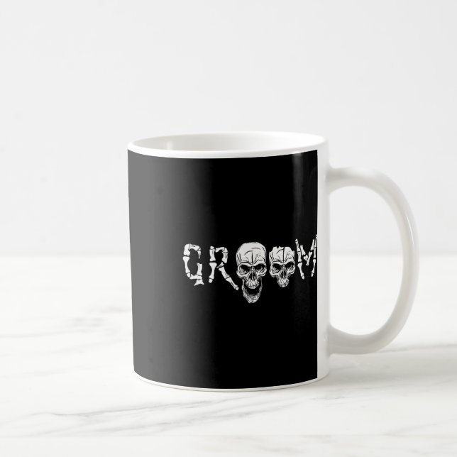 - Skeleton Skull Halloween Wedding Bachelor  Coffee Mug (Right)