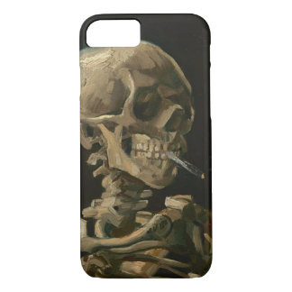 Skeleton Skull with Burning Cigarette by Van Gogh iPhone 8/7 Case