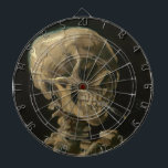 Skeleton Skull with Burning Cigarette by Van Gogh Dartboard<br><div class="desc">One of Van Gogh's coolest works now on a dart board!  Perfect for the man room!</div>