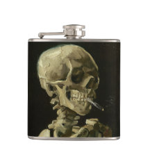 Skeleton Skull with Burning Cigarette by Van Gogh