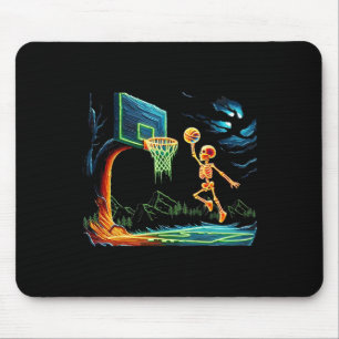 Skeleton Slam Dunk Hoop Sketll Halloween Men Boys Mouse Mat
