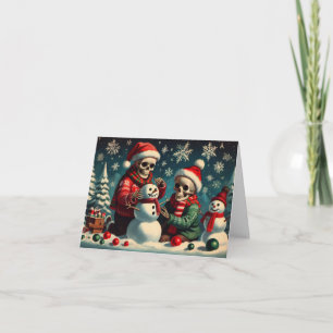 Skeleton Snow Fun Card
