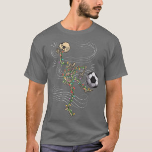 Skeleton Soccer Ball Funny Christmas Boys Men Wome T-Shirt