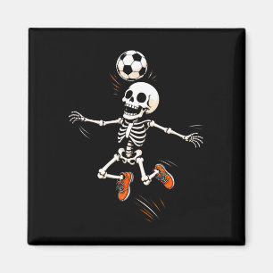 Skeleton soccer ball halloween costume boys kids magnet