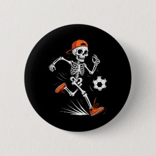 Skeleton Soccer Halloween Costume Funny Men Boys K 6 Cm Round Badge