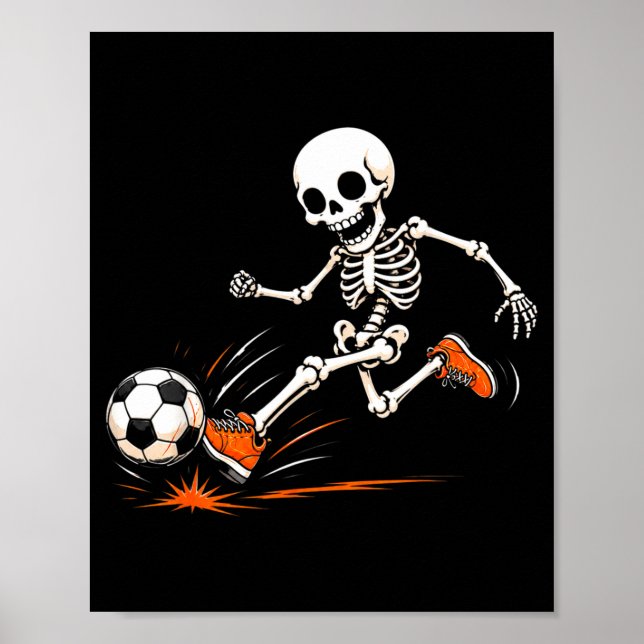Skeleton soccer halloween costume  poster (Front)