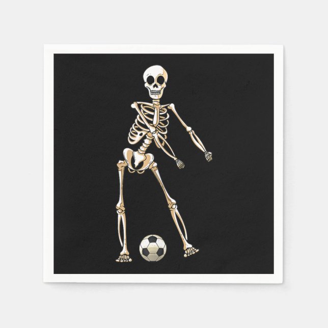 Skeleton Soccer Halloween Flossing Dance Cosplay Napkin (Front)
